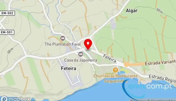 mapa de Junta de Freguesia de Feteira Repartição pública local em Feteira