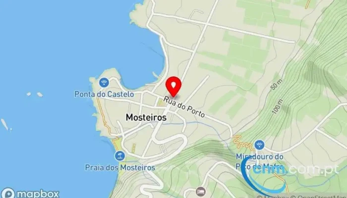 mapa de Junta de Freguesia de Mosteiros Repartição pública local em Mosteiros