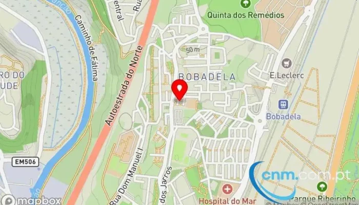 mapa de Loja CTT - Bobadela Correios em Bobadela