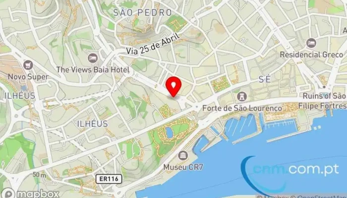 mapa de Loja CTT Calouste Gulbenkian (Funchal) Correios em Funchal