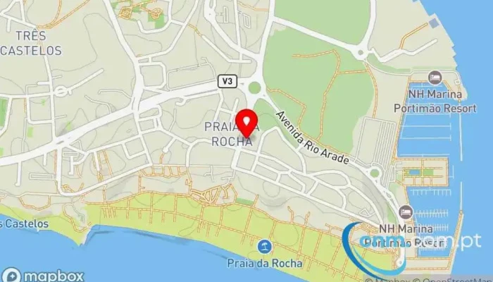 mapa de Loja CTT da Praia da Rocha Correios em Portimão