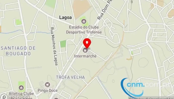 mapa de Loja CTT Intermarche da Trofa Correios em Bougado