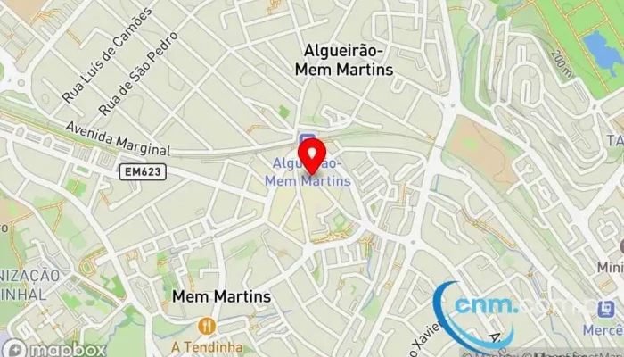 mapa de Loja CTT Correios em Algueirão-Mem Martins
