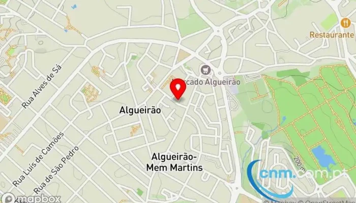 mapa de Loja CTT Correios em Algueirão-Mem Martins
