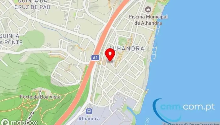 mapa de Loja CTT Correios em Alhandra