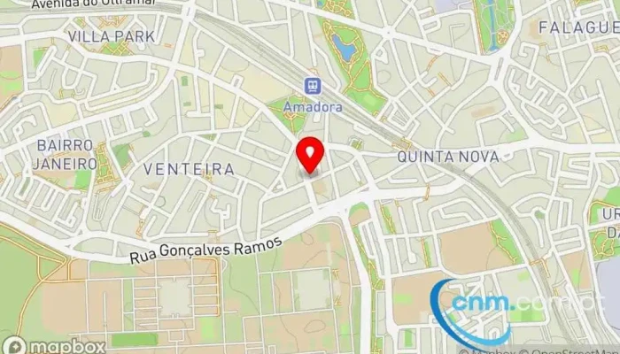 mapa de Loja CTT Correios em Amadora