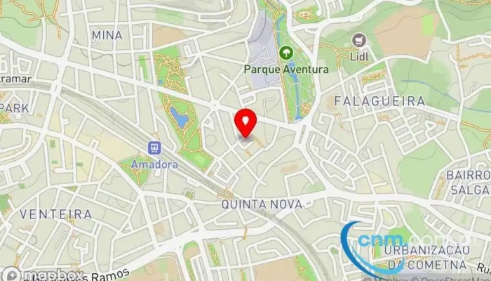 mapa de Loja CTT Correios, Banco em Amadora