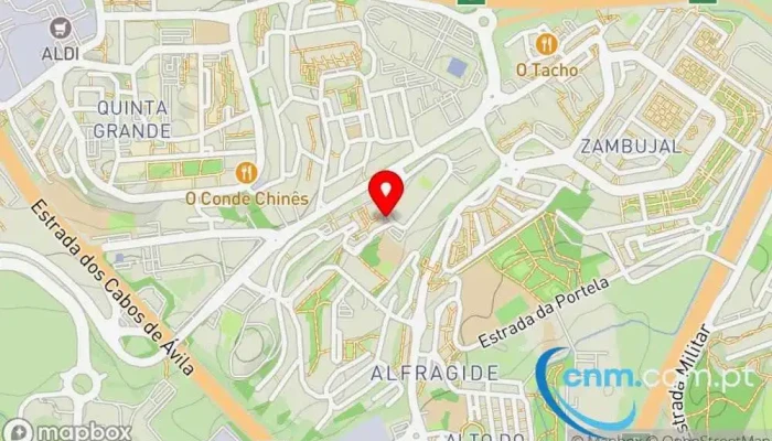 mapa de Loja CTT Correios em Amadora