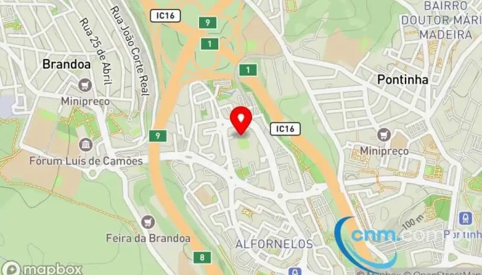 mapa de Loja CTT Correios em Amadora