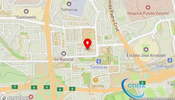 mapa de Loja CTT Correios em Lisboa