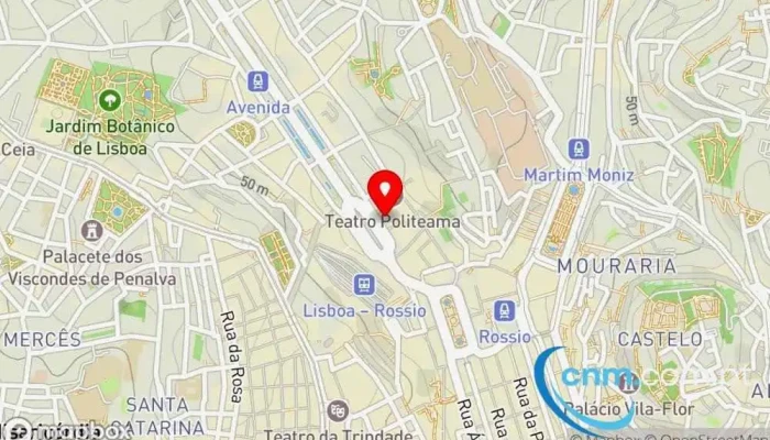 mapa de Loja CTT Correios em Lisboa