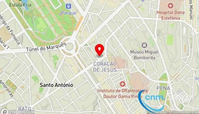 mapa de Loja CTT Correios em Lisboa