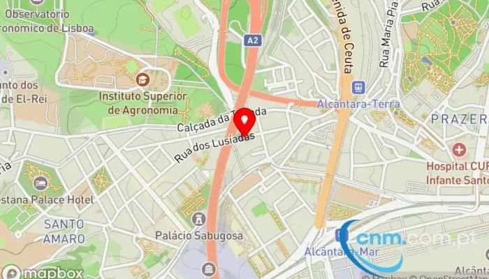 mapa de Loja CTT Correios em Lisboa