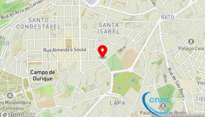 mapa de Loja CTT Correios em Lisboa
