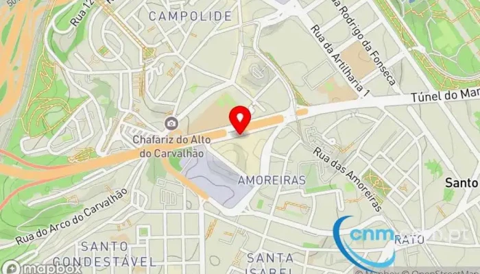mapa de Loja CTT Correios, Banco em Lisboa