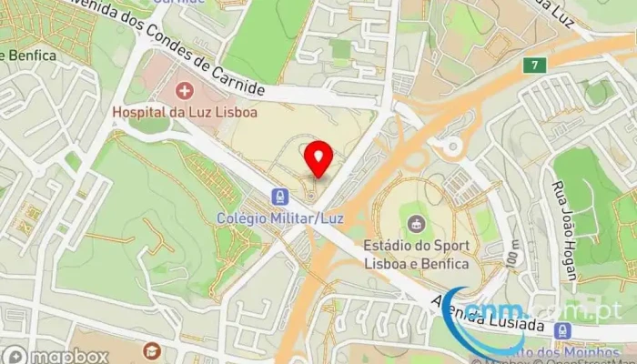 mapa de Loja CTT Correios em Lisboa