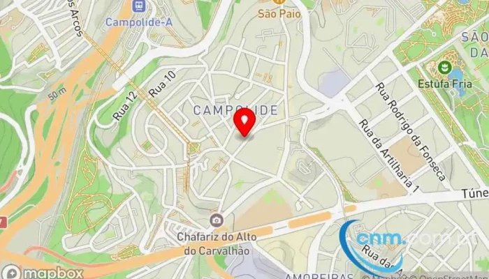 mapa de Loja CTT Correios em Lisboa