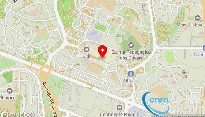 mapa de Loja CTT Correios em Lisboa