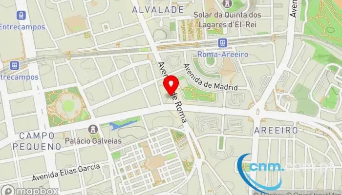 mapa de Loja CTT Correios, Banco em Lisboa