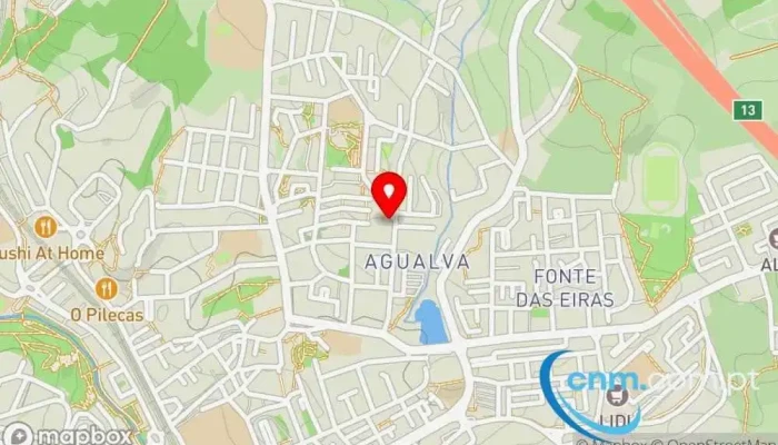 mapa de Loja CTT Correios em Agualva-Cacém