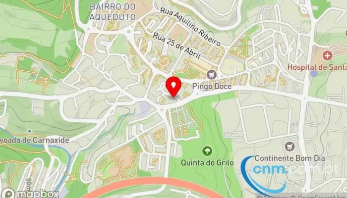 mapa de Loja CTT Correios em Carnaxide