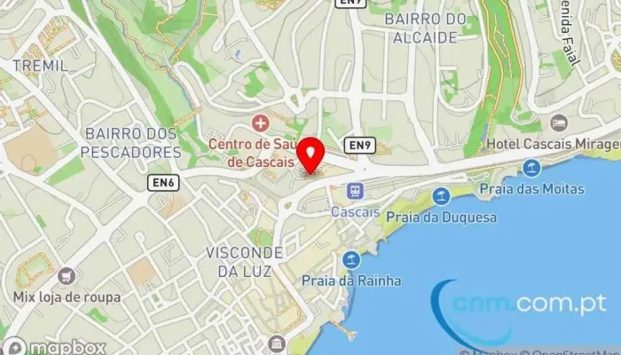 mapa de Loja CTT Correios em Cascais