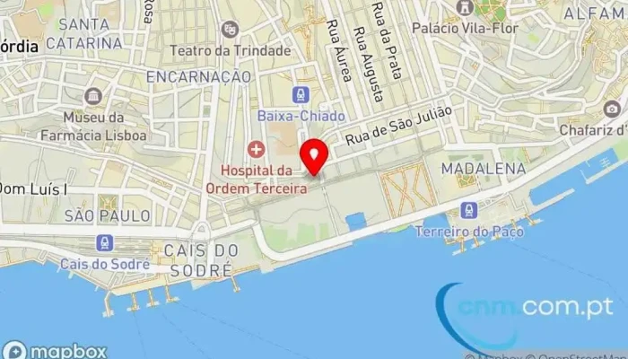 mapa de Loja CTT Correios em Lisboa