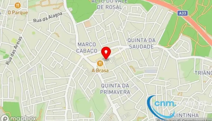 mapa de Loja CTT Correios em Charneca de Caparica