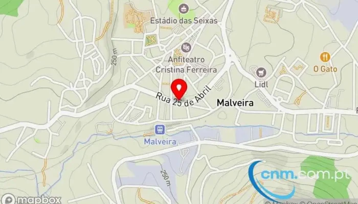 mapa de Loja CTT Correios em Malveira