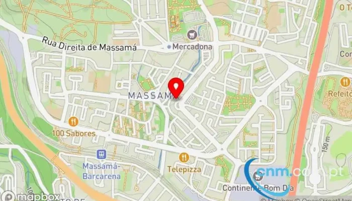 mapa de Loja CTT Correios em Queluz