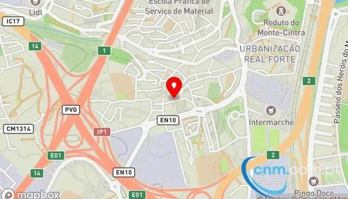 mapa de Loja CTT Correios em Sacavém