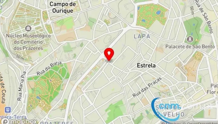 mapa de Loja CTT Correios em Lisboa