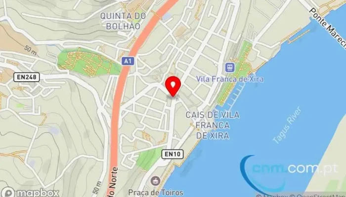 mapa de Loja CTT Correios em Vila Franca de Xira