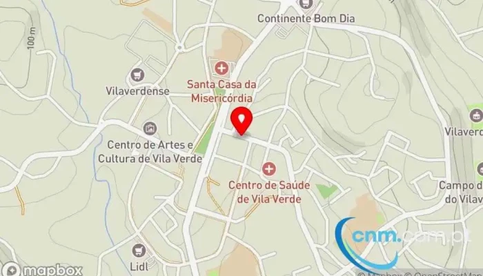 mapa de Loja CTT Correios em Vila Verde