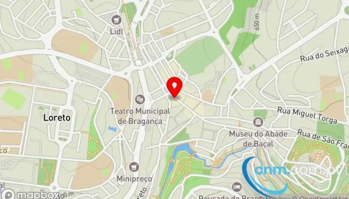 mapa de Loja CTT Correio em Bragança