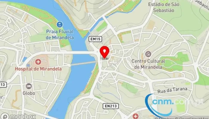 mapa de Loja CTT Correios em Mirandela