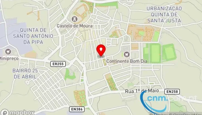 mapa de Loja CTT Correios em Moura