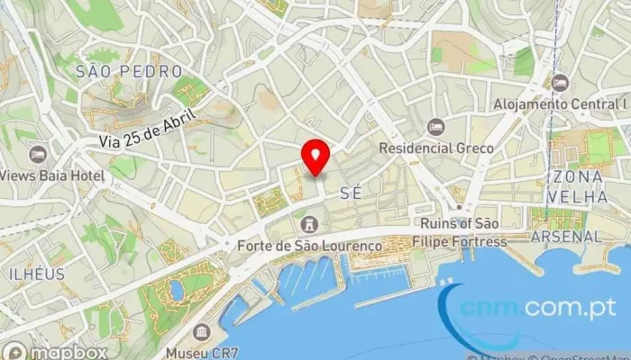 mapa de Loja CTT Correios em Funchal