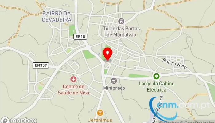 mapa de Loja CTT Correios em Nisa
