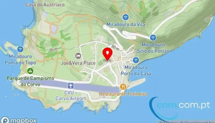 mapa de Loja CTT Correios em Corvo
