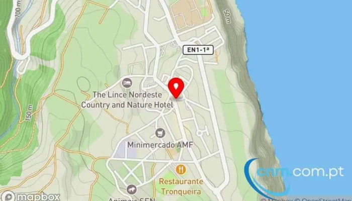 mapa de Loja CTT Correios em Nordeste