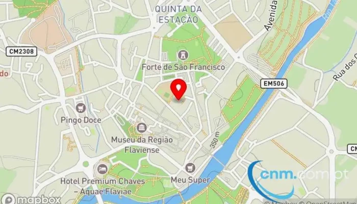mapa de Loja CTT Correios, Banco em Chaves