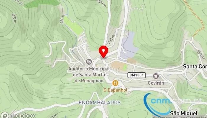 mapa de Loja CTT Correios em Santa Marta de Penaguião