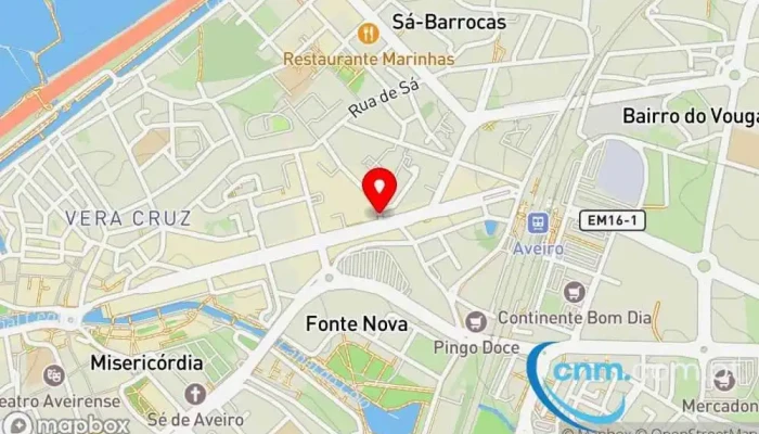 mapa de Loja CTT Correios, Banco em Aveiro
