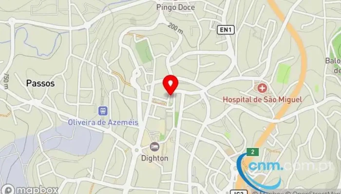 mapa de Loja CTT Correios em Oliveira de Azeméis