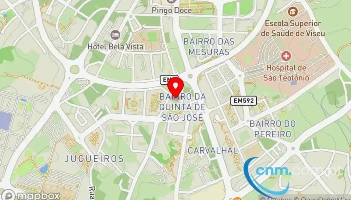 mapa de Loja CTT Correios em Viseu