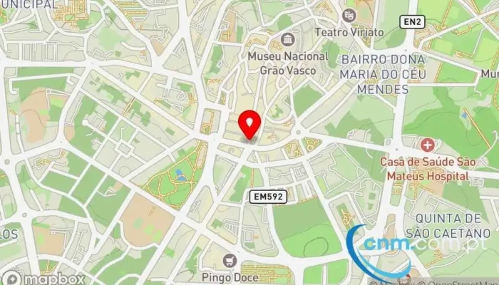 mapa de Loja CTT Correios em Viseu