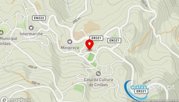 mapa de Loja CTT Correios em Cinfães