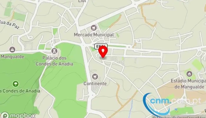 mapa de Loja CTT Correios em Mangualde