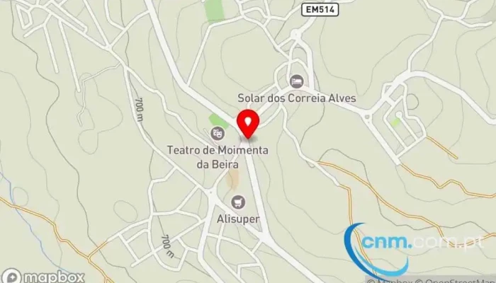 mapa de Loja CTT Correios em Moimenta da Beira